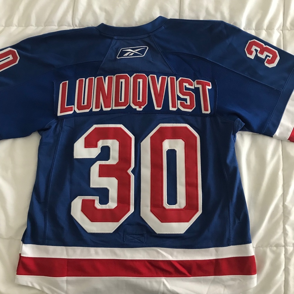 Henrik Lundqvist Authentic Reebok Rangers Jersey